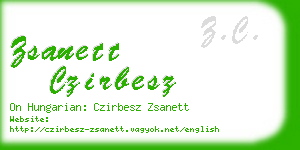 zsanett czirbesz business card